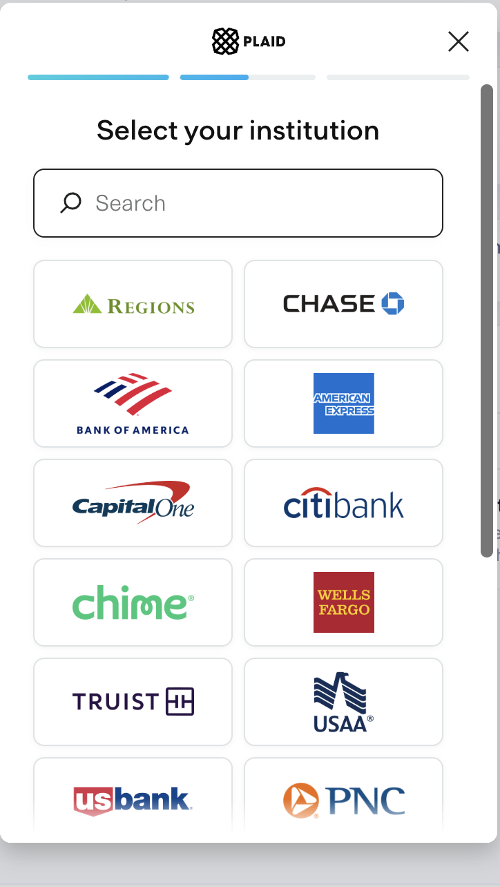 Connect your bank